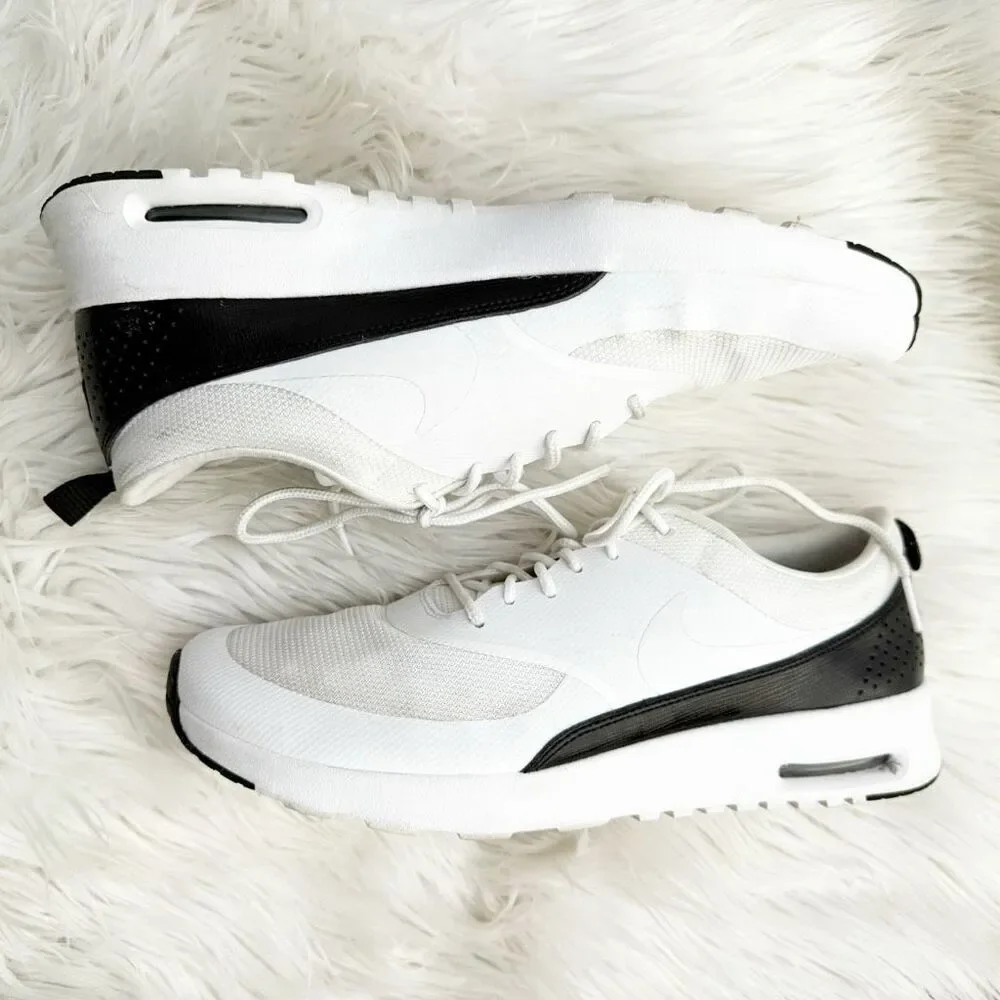 NIKE | Air Max Thea Black Leather Sneakers Tennis Athletic Shoes | Size 11‎